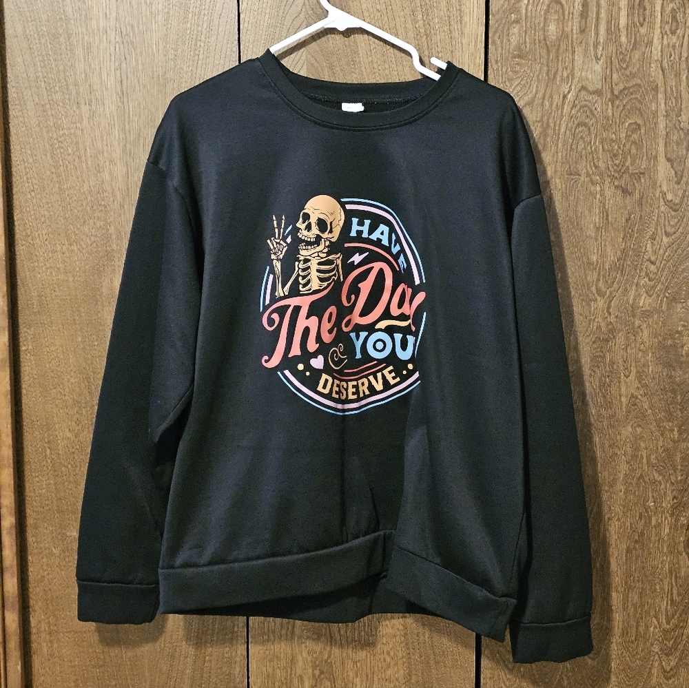Black Graphic Sweater